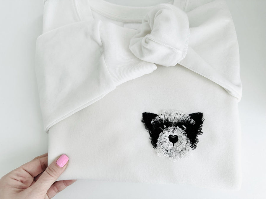 Fringed Fluffy Puppy Border Collie Sheepdog Face Pet Herding Dog Head Fur Chenille Fringe Machine Embroidery Designs Sizes 3 up to 4 Inch - Etsy