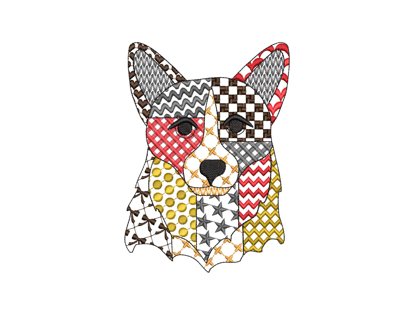 Patchwork Corgi Dog
