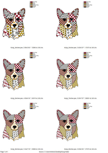 Patchwork Corgi Dog