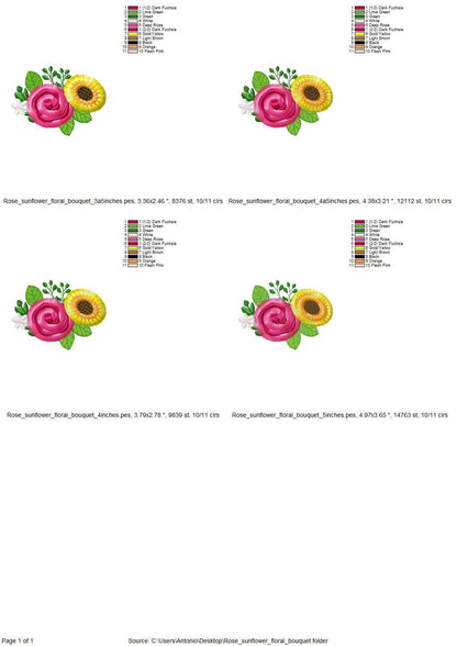 Fringed Sunflower and Rose Peony Bouquet Fluffy Fringe Flower Girls Machine Embroidery Designs Fuzzy Chenille Design Sizes 3.5 up to 5 Inch - Etsy