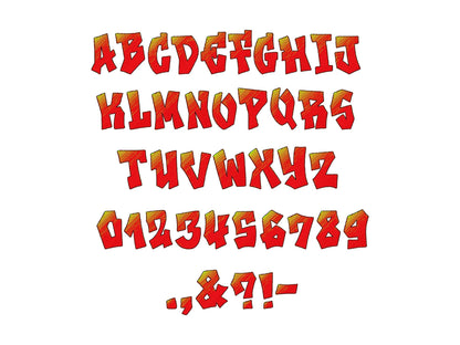 Graffiti street art FONT 2 color alphabet iridescent ombre gradient machine embroidery designs boys Monogram letters sizes 1 up to 3.5 inch