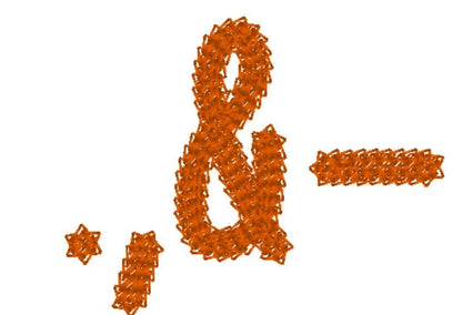 Perfect Light Fill Chain Font hand stitch effect Chain Block Font machine embroidery designs alphabet letters  1.4 up to 2.5inch, BX - image 10