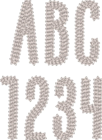 Perfect Light Fill Chain Font hand stitch effect Chain Block Font machine embroidery designs alphabet letters  1.4 up to 2.5inch, BX - image 9