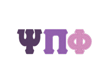 Greek Font 2 colors alphabet – Embroidery 1.5" 2" 2.5" 3" 4" | BX PES DST JEF | Artapli