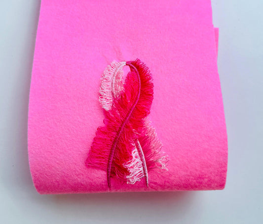 Cancer Feathers fringed Ribbon Bow  machine embroidery designs thin narrow ribbon in 3 to 4.5 inches t-shirt sweatshirt Artapli design - image 3