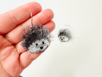 Fringed Hedgehog Cute Fluffy Tiny Earrings or Charm in the Hoop FSL Freestanding Lace Machine Embroidery Designs Kids Girls Size 1.4 Inch - Etsy