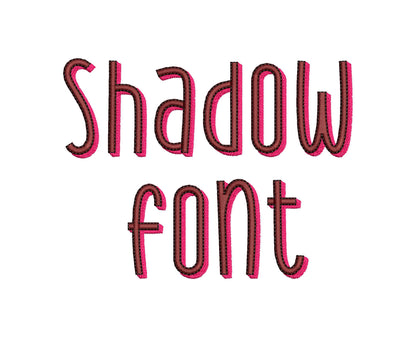 Narrow tall Shadow FONT machine embroidery designs shadowed alphabet Monogram embroidery font design bold Font many sizes 1.2 up 4 inches BX - image 4