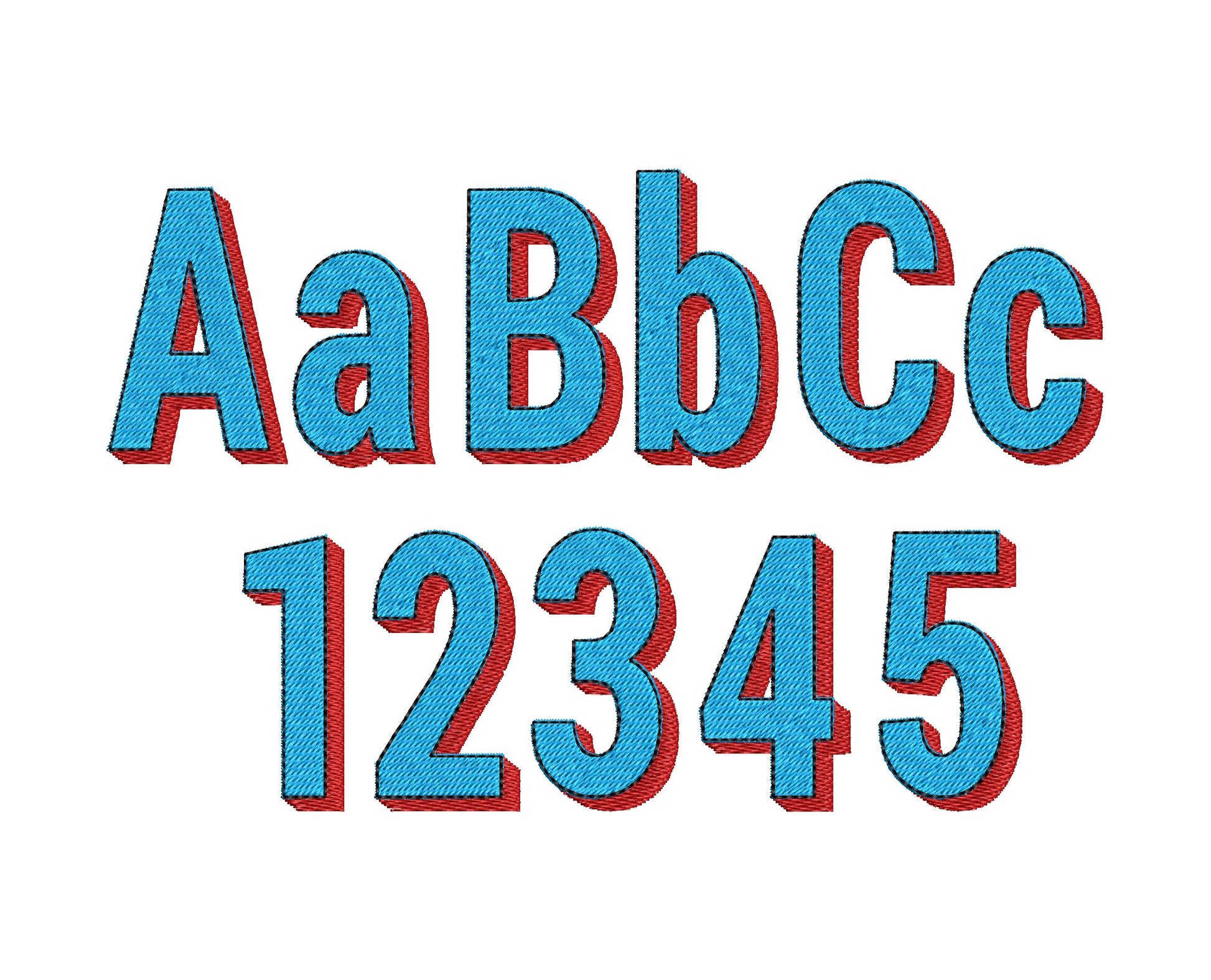 Shadow Block FONT machine embroidery designs shadowed alphabet monogram fill stitch bold Font sport Font many sizes