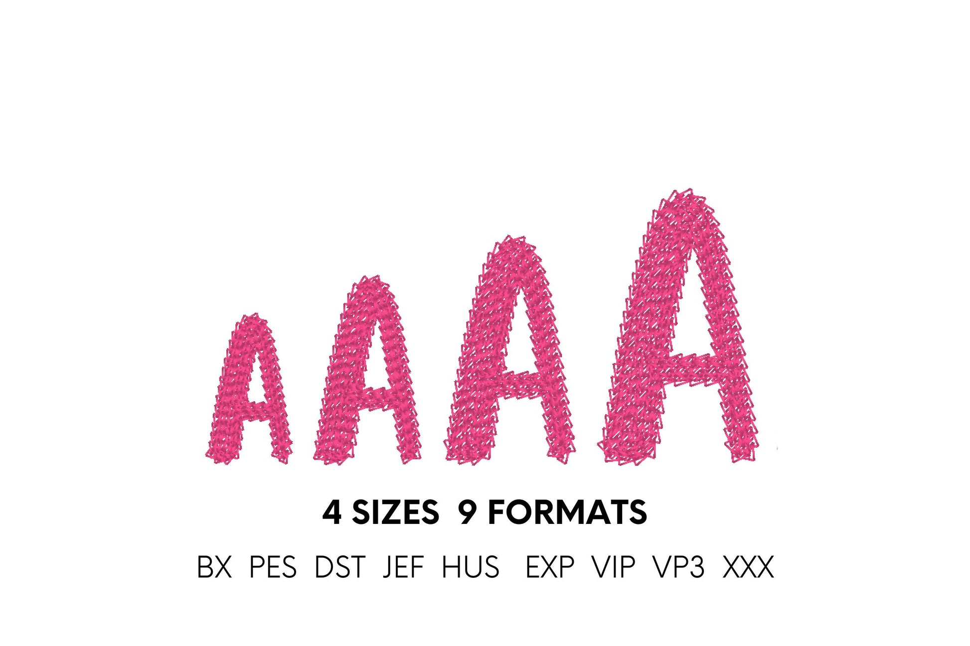 No Puckering Light Fill Chain Font effect of hand stitch Font machine embroidery designs alphabet letters monogram 1.4 up to 2.5inch, BX - image 5