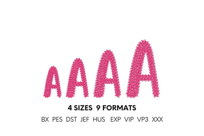 No Puckering Light Fill Chain Font effect of hand stitch Font machine embroidery designs alphabet letters monogram 1.4 up to 2.5inch, BX - image 5