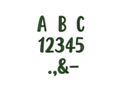 No Puckering Light Fill Chain Font effect of hand stitch Font machine embroidery designs alphabet letters monogram 1.4 up to 2.5inch, BX - image 7