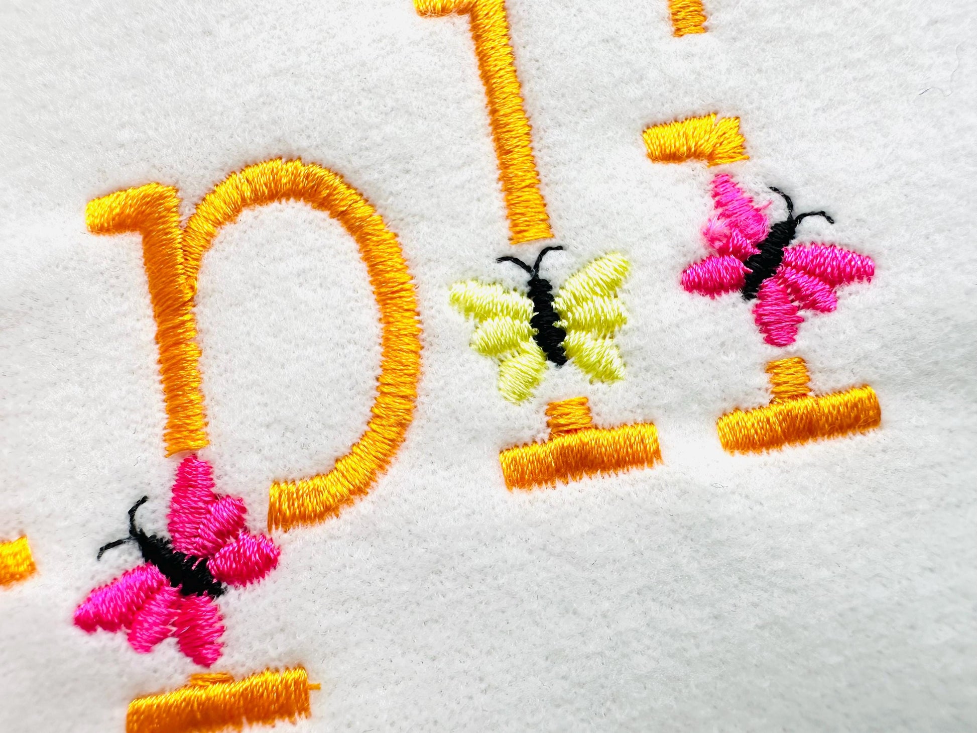 Satin stitch mini Butterfly Font SET of 2 types Alphabet letters little girls kids Monogram machine embroidery designs