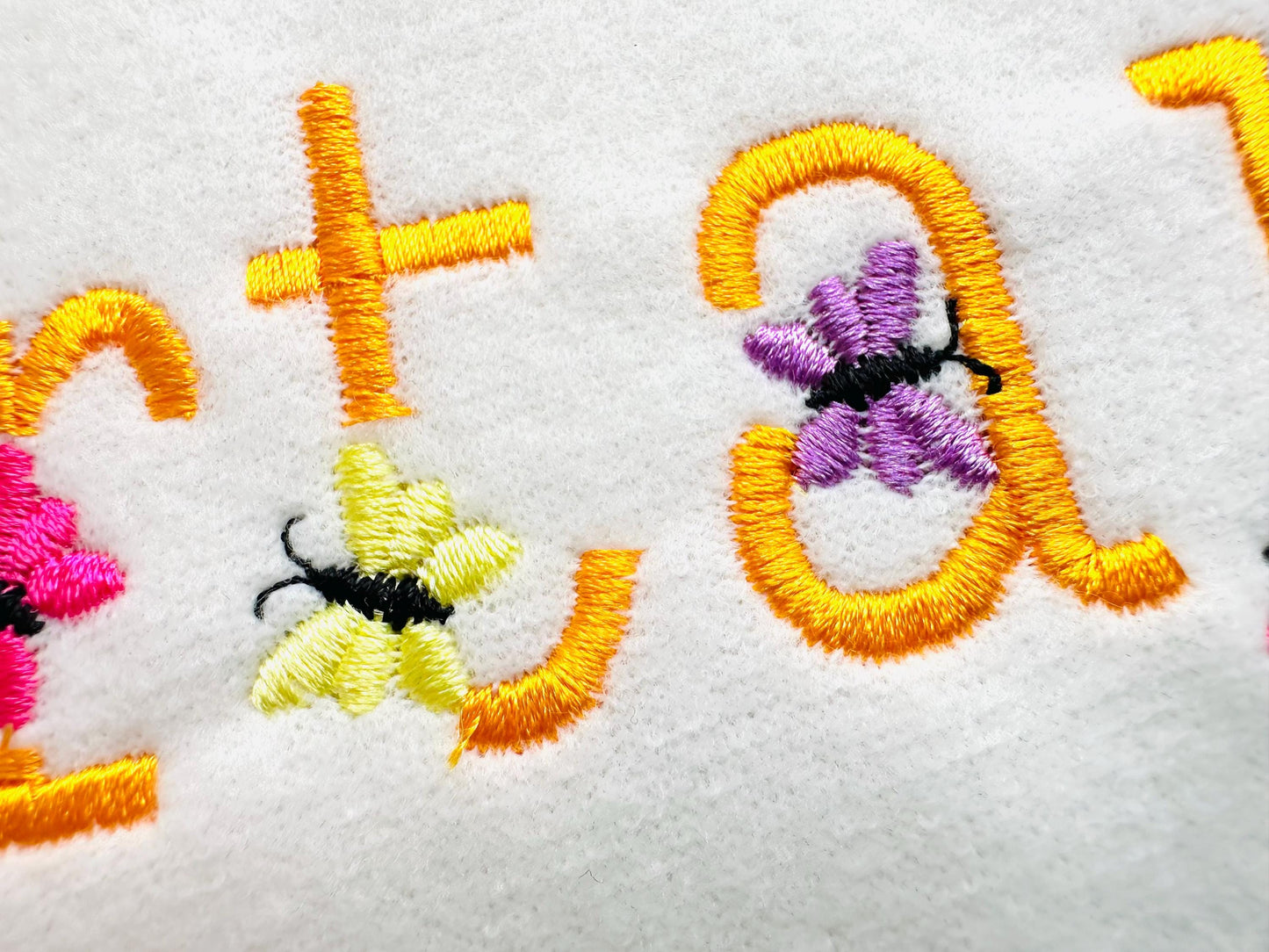 Satin stitch mini Butterfly Font SET of 2 types Alphabet letters little girls kids Monogram machine embroidery designs