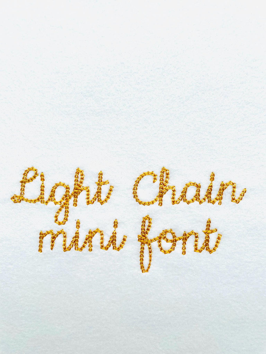 Quick light stitch Chain FONT machine embroidery designs handwritten script Font alphabet letters Monogram assorted sizes 1 up to 3.2 in, BX - image 1