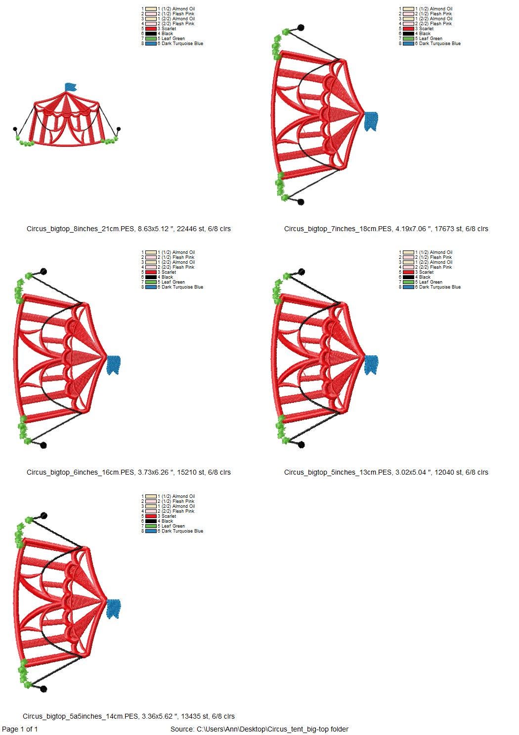 Big Top Circus Tent Applique - image 7