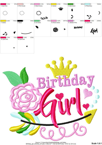 Birthday Girl Applique - image 3