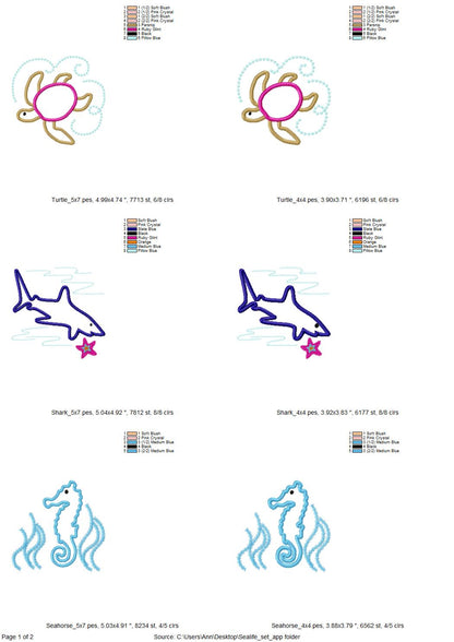 Sea Animals Applique Set - image 5