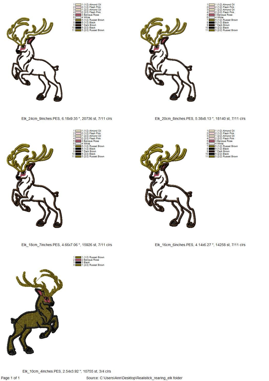 Realistic Rearing Buck Deer Applique - image 3