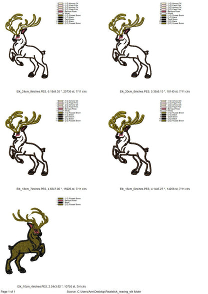 Realistic Rearing Buck Deer Applique - image 3