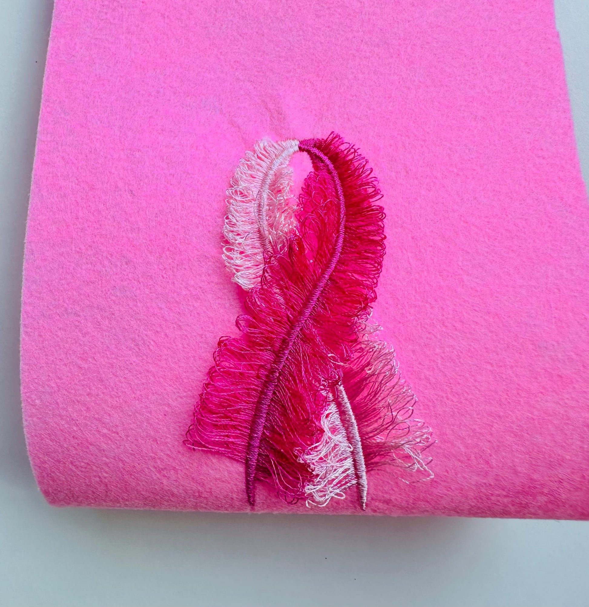 Cancer Feathers fringed Ribbon Bow  machine embroidery designs thin narrow ribbon in 3 to 4.5 inches t-shirt sweatshirt Artapli design - image 4