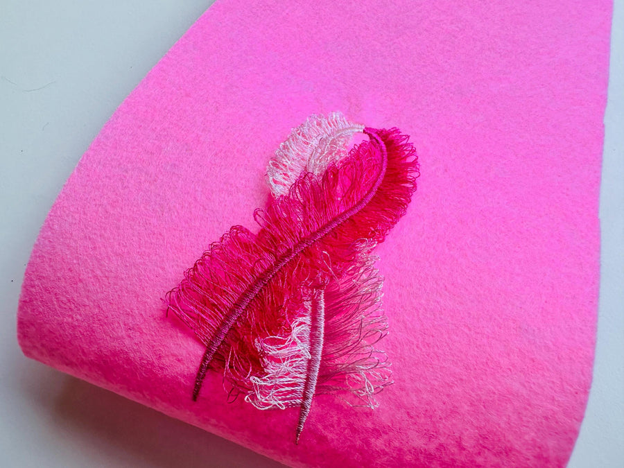 Cancer Feathers fringed Ribbon Bow  machine embroidery designs thin narrow ribbon in 3 to 4.5 inches t-shirt sweatshirt Artapli design - image 1