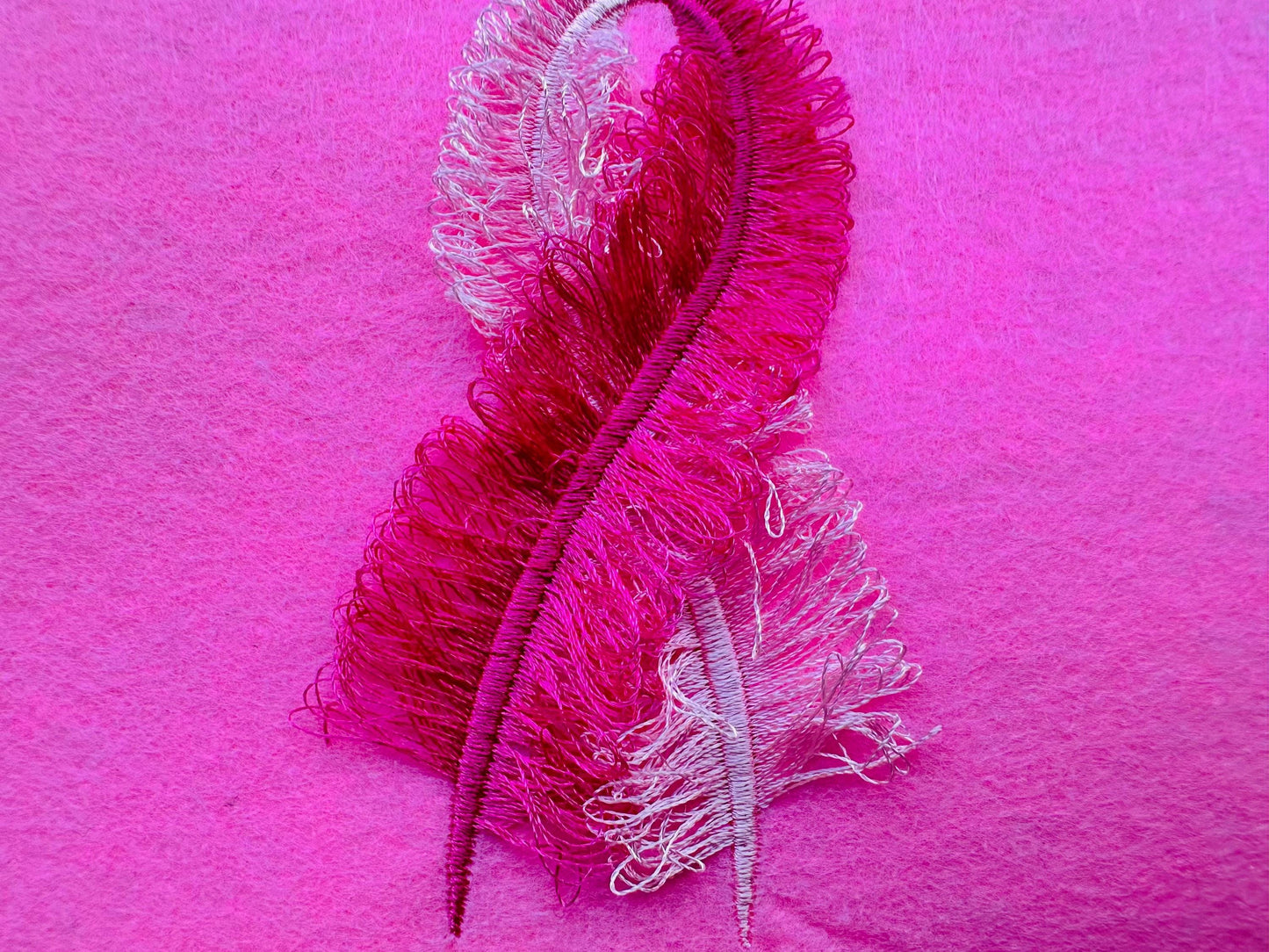 Cancer Feathers fringed Ribbon Bow  machine embroidery designs thin narrow ribbon in 3 to 4.5 inches t-shirt sweatshirt Artapli design - image 5