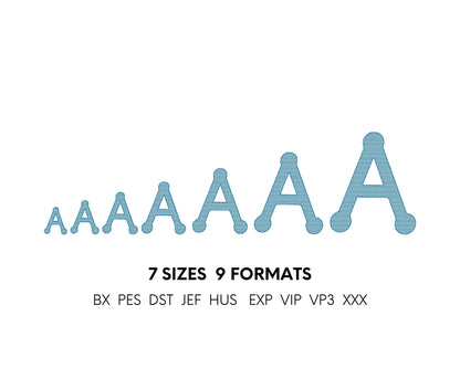 Quick light stitch fill Font Dot to Dot style kids alphabet machine embroidery designs Monogram letters many sizes 1.2 up to 4.4 inch, BX - image 8