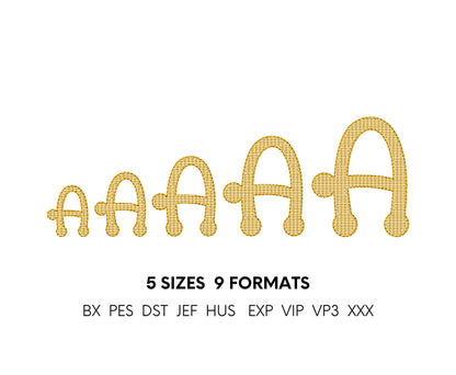 Quick light stitch fill Font Dot to Dot Kindergarten kids alphabet machine embroidery designs Monogram letters sizes 1 up to 2.6 inch, BX - image 8