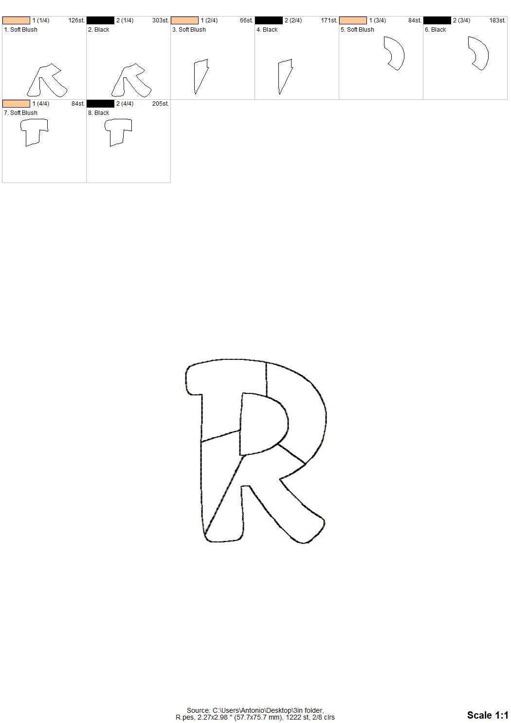 Raggedy Applique Patchwork Font