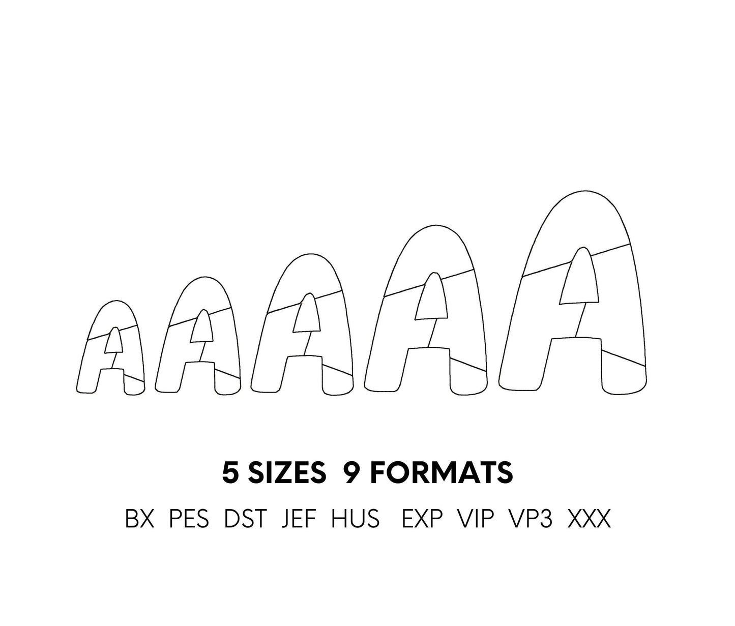 Raggedy Applique Patchwork Font