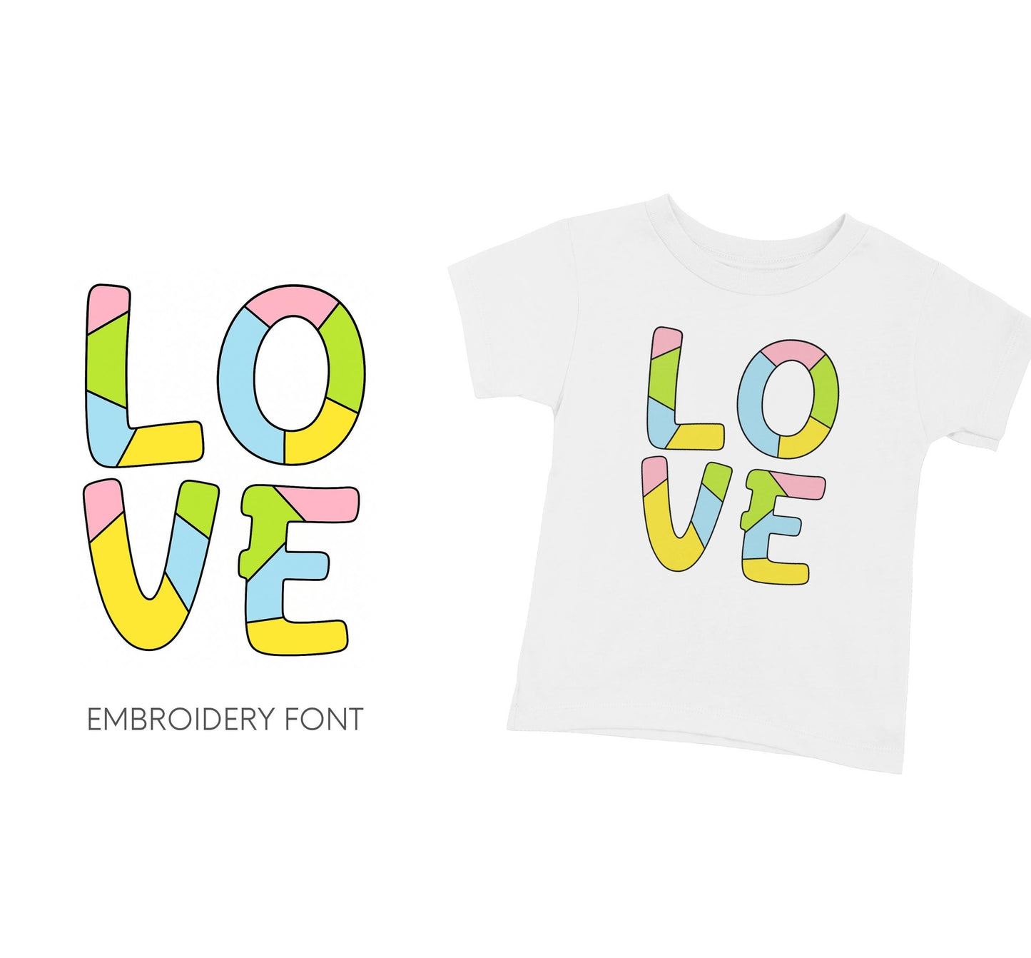 Raggedy Applique Patchwork Font
