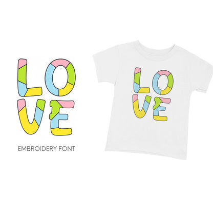 Raggedy Applique Patchwork Font