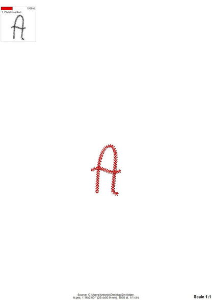Baseball stitch Mini Font