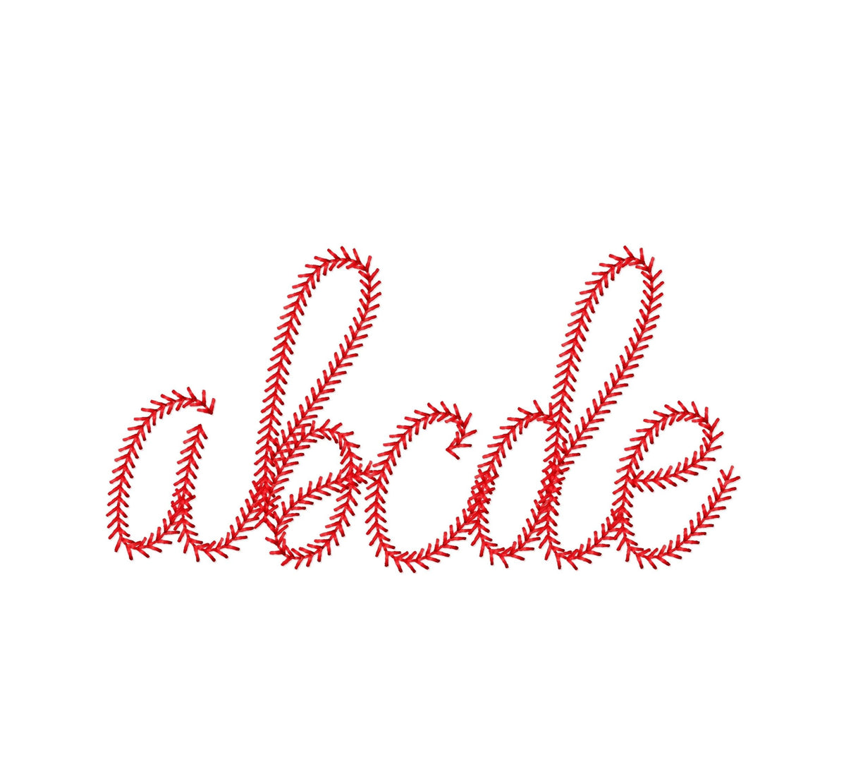 Baseball stitch Mini Font