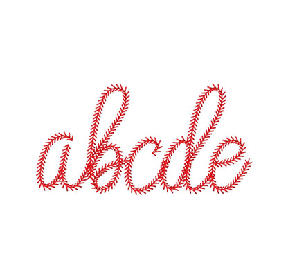 Baseball stitch Mini Font