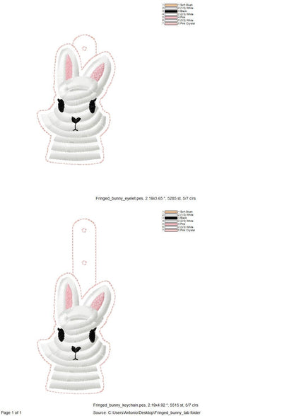 Fluffy Bunny Keychain ITH