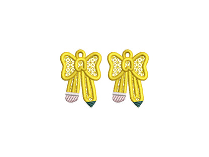 Pencil Bow Earrings FSL