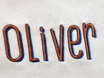 Narrow tall Shadow FONT machine embroidery designs shadowed alphabet Monogram embroidery font design bold Font many sizes 1.2 up 4 inches BX - image 3