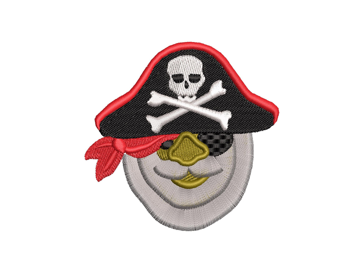 Fringed fluffy beard Pirate face crossed bones hat machine embroidery designs little boys baby fur chenille design sizes 2.5 up to 4 inch - image 1