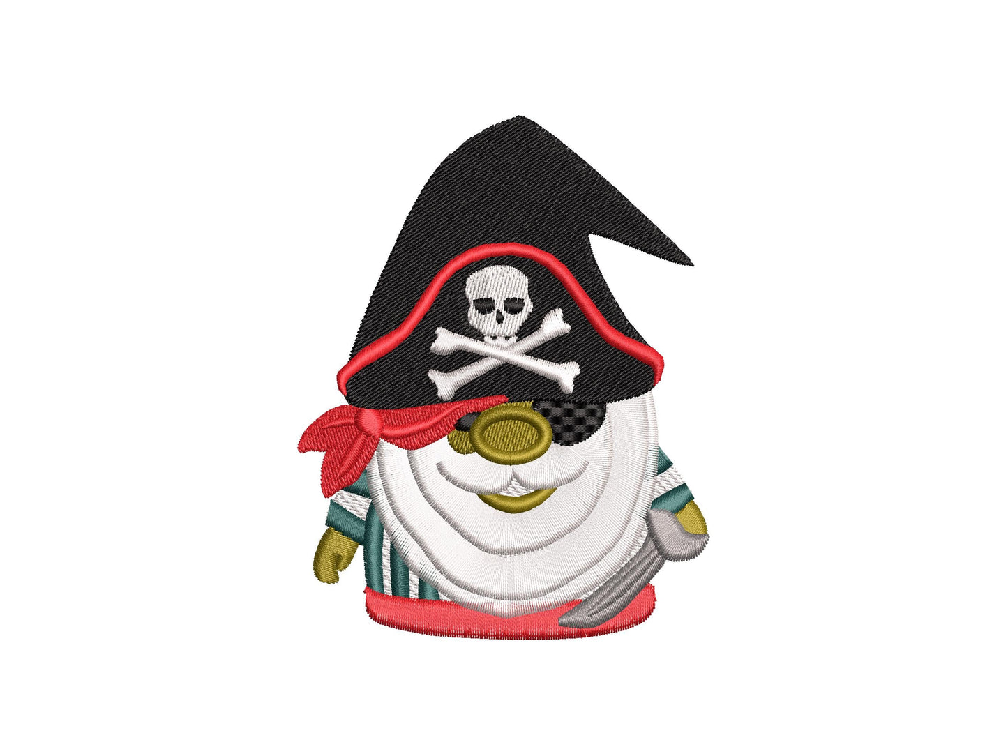 Fringed Fluffy Beard Pirate Gnome Crossed Bones Hat Machine Embroidery Designs Little Boys Baby Fur Chenille Design Sizes 4, 4.5, 5 Inches - Etsy