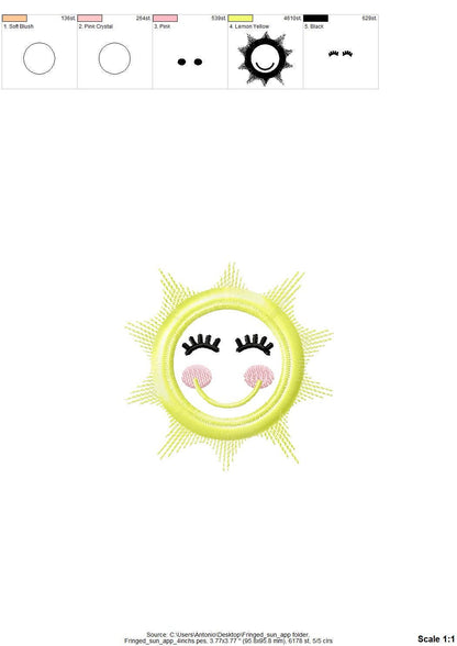 Fringed Sun Applique