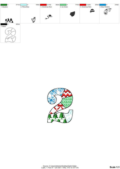 Christmas Patchwork Block Font