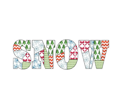 Christmas Patchwork Block Font