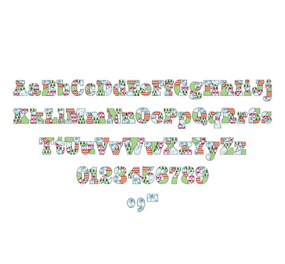 Christmas Patchwork Block Font