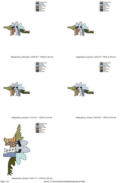 Patchwork Stegosaurus Dinosaur