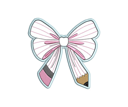 Teacher Pencil Bow Split Side Seam