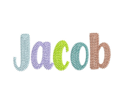 Light Fill Chain Font hand stitch effect Chain Bold Font machine embroidery designs alphabet letters numbers monogram 1.4 up to 2.7 inch, BX - image 3