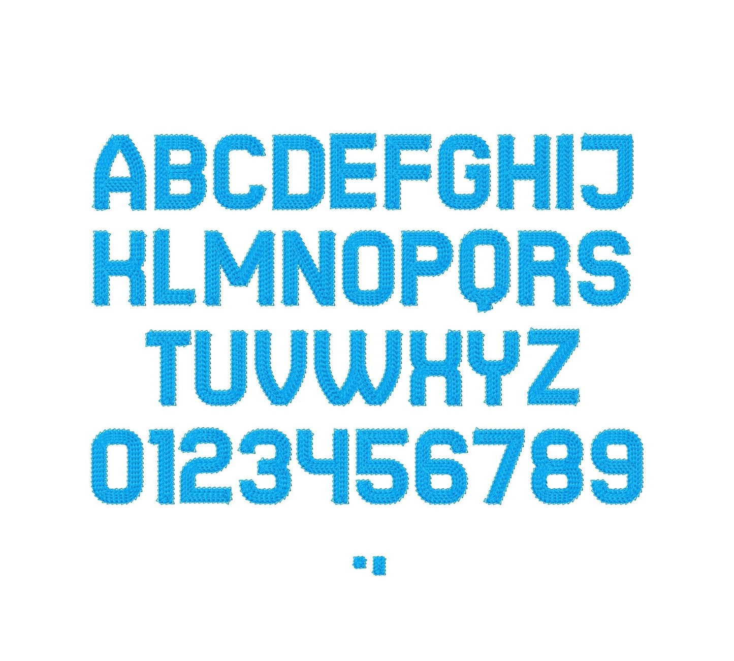 Light Fill Chain Block Font hand stitch effect machine embroidery designs alphabet letters numbers monogram mini sizes 1.2 up to 2.3 inch BX - image 7