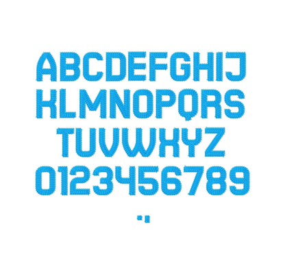 Light Fill Chain Block Font hand stitch effect machine embroidery designs alphabet letters numbers monogram mini sizes 1.2 up to 2.3 inch BX - image 7