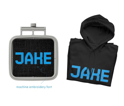 Light Fill Chain Block Font hand stitch effect machine embroidery designs alphabet letters numbers monogram mini sizes 1.2 up to 2.3 inch BX - image 10